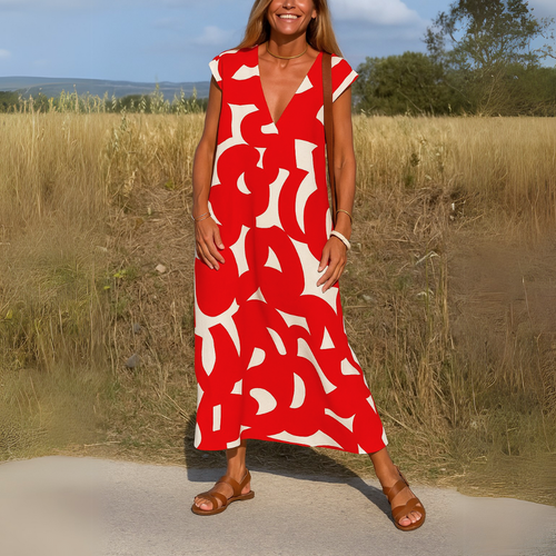 Maria | Robe fluide à col V