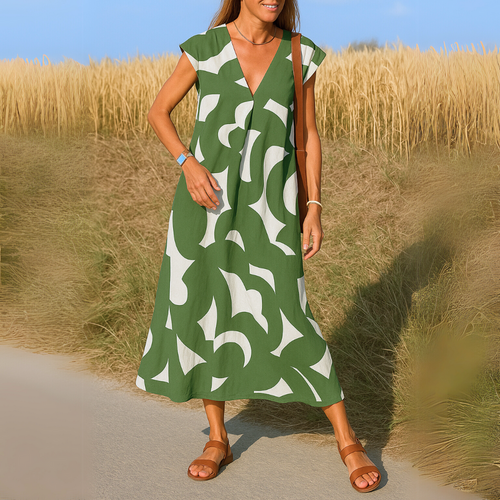 Maria | Robe fluide à col V
