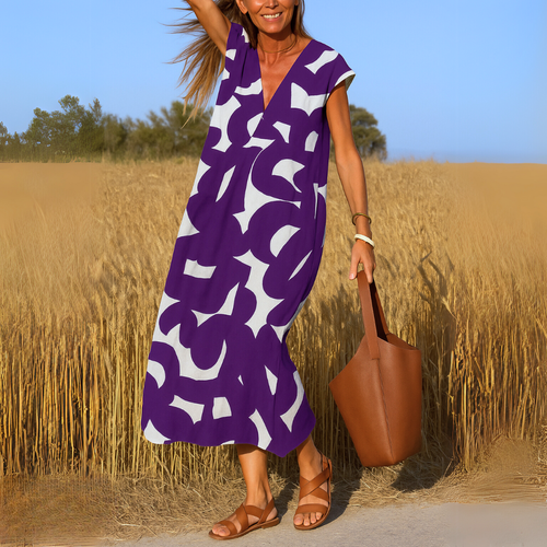Maria | Robe fluide à col V